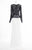 Tadashi Shoji - Illusion Floral Lace Sheath Long Gown In Black and White