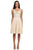 Sue Wong - Dress with Pleated Skirt in Champagne Cocktail Dress