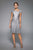 Tadashi Shoji - Cap Sleeve Asymmetric Neck Sheath Dress In Silver