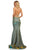 Sherri Hill - 52614 Sexy Lace Up Back Fitted Dress In Green