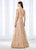 Cameron Blake - 118682 Quarter-Length Sleeve A-line Gown In Neutral