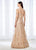 Mon Cheri - Quarter-Length Sleeve A-line Gown 118682 In Neutral