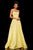 Sherri Hill - 52457 Scoop Strappy Bandeau A Line Dress In Yellow