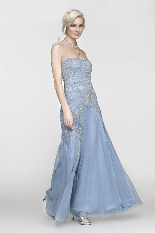 A13013 Dress In Sky Blue
