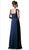 Cinderella Divine - A1616 Lace Straight Sheath Dress With Long Sleeve Jacket