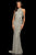 Sherri Hill - 52949 Beaded High Halter Sheath Dress In Silver