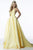 Sherri Hill - 51856 Sleeveless V Neck Mikado Ballgown In Yellow