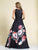 Dave & Johnny - A4185W Floral Bateau Evening Dress in Print