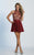 Dave & Johnny - A4311 Beaded Illusion Jewel A-line Dress