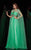 Angela & Alison - Beaded Tulle Cape Dress A51090 in Green