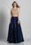 Dave & Johnny - A5268 Two-Piece Ornate Scalloped Hem Gown in Blue