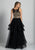 Dave & Johnny - A5607 Layered Jewel A-line Dress in Black