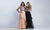 Dave & Johnny - A5607 Layered Jewel A-line Dress in Orange and Black