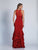 Dave & Johnny - A5626 Illusion Jewel Mermaid Dress in Red