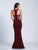 Dave & Johnny - A5649 Sleeveless V-neck Sheath Dress