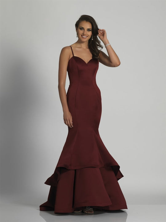 Dave & Johnny - A5861 Thin Strapped Sweetheart Mermaid Dress in Red