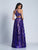 Dave & Johnny - A5971 Embellished Halter A-line Dress in Purple