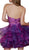 Nox Anabel - A610 Embroidered Halter Tiered A-line Dress