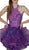 Nox Anabel - A610 Embroidered Halter Tiered A-line Dress