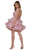 Nox Anabel - A610 Embroidered Halter Tiered A-line Dress