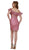 Nox Anabel - Embroidered Ruffled Off-Shoulder Fitted Dress A611 In Pink