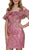 Nox Anabel - A611 Embroidered Ruffled Off-Shoulder Fitted Dress