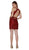 Nox Anabel Sleeveless Lace Halter Sheath Dress A612 In Red