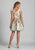 Dave & Johnny - Embroidered Cap Sleeve A-line Dress A6127  In White and Print