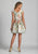 Dave & Johnny - A6127 Printed V-neck A-line Dress in White