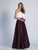 Dave & Johnny - A6143 Fold Over Sweetheart A-line Dress in Red and White