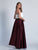 Dave & Johnny - A6143 Fold Over Sweetheart A-line Dress in Red and White