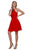 Nox Anabel - A615 Embroidered Halter Neck Chiffon A-line Dress