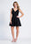Dave & Johnny - A6548 Sleeveless V-neck Pleated A-line Dress In Black