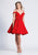 Dave & Johnny - A6692 Embellished Deep Sweetheart A-line Dress In Red