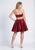 Dave & Johnny - A6712 Embellished Halter A-line Dress With Cutouts In Red