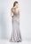 Dave & Johnny - A7161 Intricately Beaded Illusion Sheath Gown In Silver
