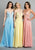 Dave & Johnny - A7248 Semi Sheer Lace Top Spaghetti Strap Prom Gown In Blue and Yellow