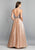 Dave & Johnny - A7671 Adorned Plunging Sweetheart A-Line Gown In Pink