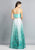 Dave & Johnny - A7846 Two-Piece Ombre Floral Embroidered Gown In Green