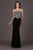 Angela & Alison - 61075 Strapless Embellished Dress In Black