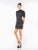 Colors Dress - 2162 Lace High Neck Sheath Dress in Black 