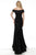 Jovani - 64533 Off-Shoulder Long Column Dress In Black
