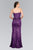 Elizabeth K Strapless Contoured Lace Sheath Gown - 1 Pc Eggplant in Size L Available
