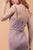 Elizabeth K - GL2670 Seamed Scoop Sheath Evening Dress In Purple