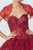 Elizabeth K - GL2804 Embellished Sweetheart Ballgown with Bolero In Red