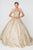 Elizabeth K - GL2804 Embellished Sweetheart Ballgown with Bolero In Neutral