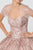 Elizabeth K - GL2804 Embellished Sweetheart Ballgown with Bolero In Pink