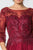 Elizabeth K - GL2810 Embroidered Bateau Chiffon A-line Gown In Red