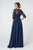 Elizabeth K - GL2810 Embroidered Bateau Chiffon A-line Gown In Blue