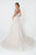 Elizabeth K - GL2821 Embellished Lace V-neck Trumpet Gown In White